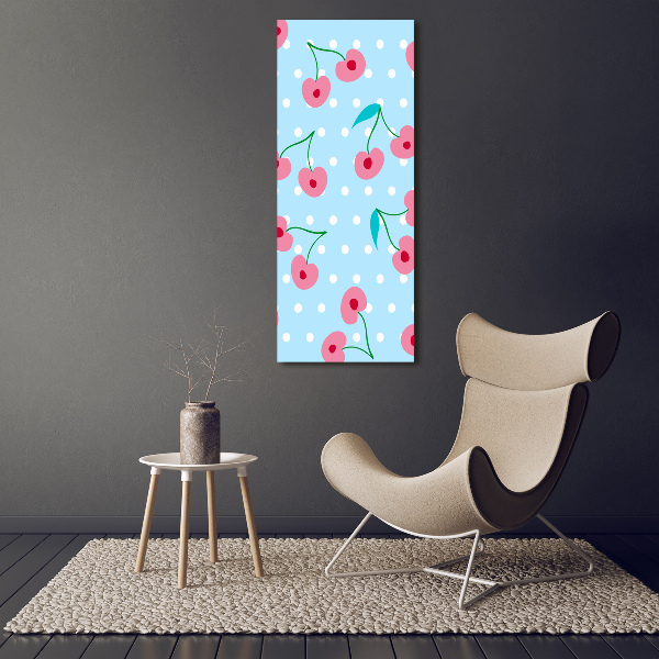 Wall art on glass Cherry