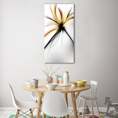 Photo printed on glass Abstract flower