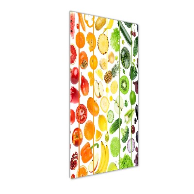 Print on a a glass Fruits and vegetables