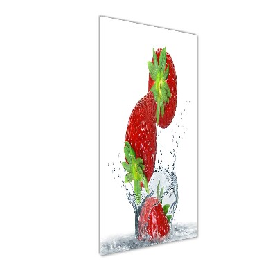 Print on a a glass Strawberries