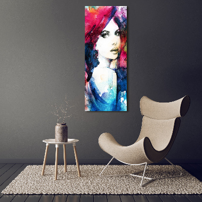 Wall art on glass Abstraction woman