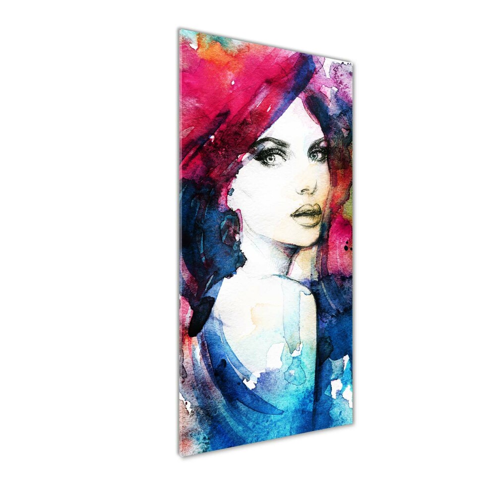 Wall art on glass Abstraction woman