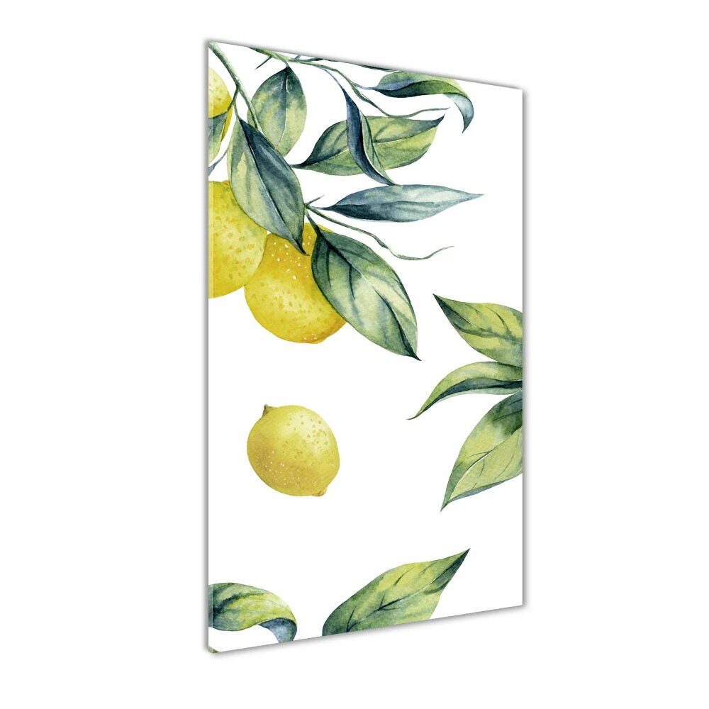 Wall art on glass Lemons