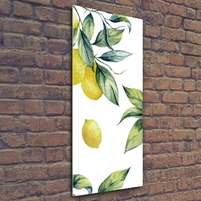 Wall art on glass Lemons