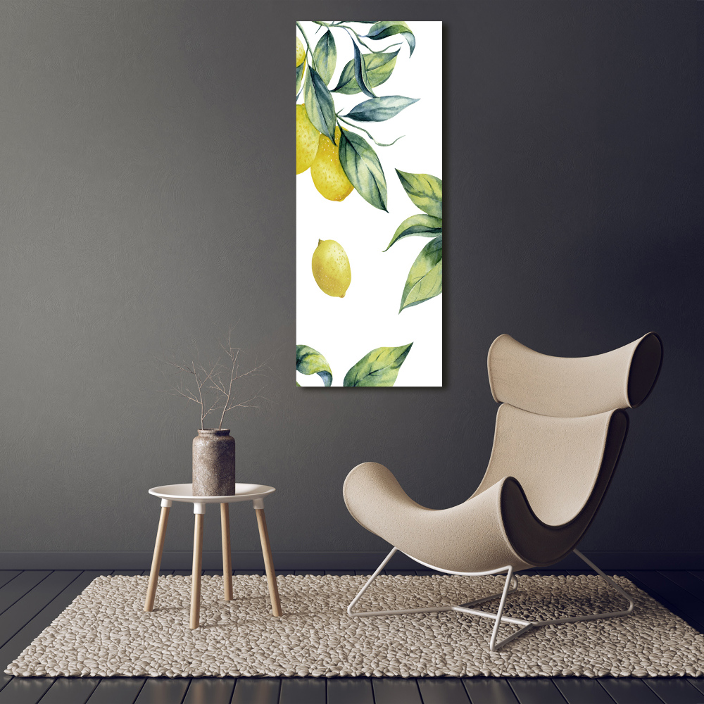 Wall art on glass Lemons