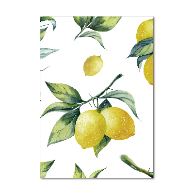 Wall art on glass Lemons