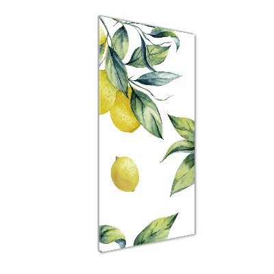 Wall art on glass Lemons