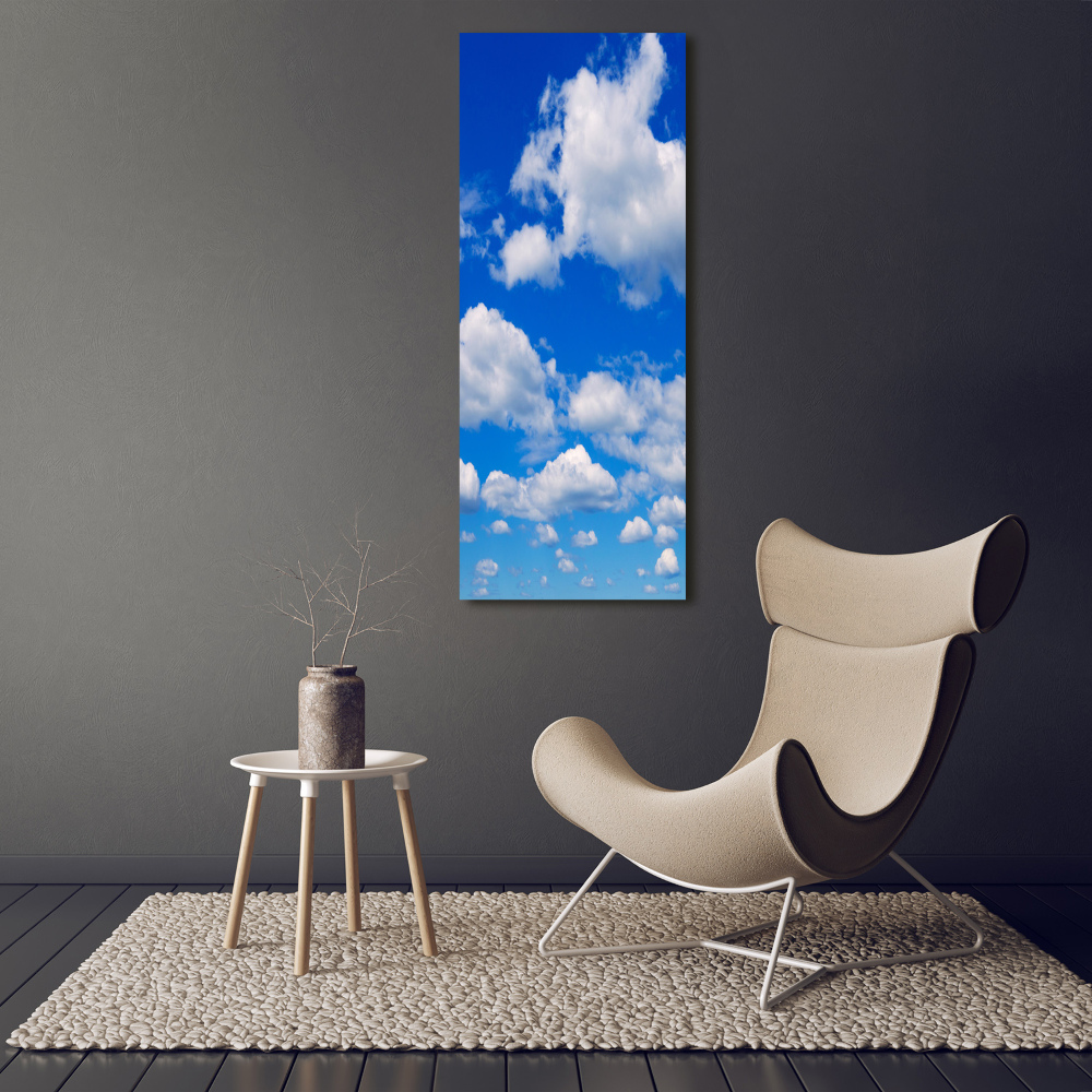 Wall art on glass Clouds in the sky