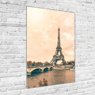 Wall art on glass Eiffel Paris tower