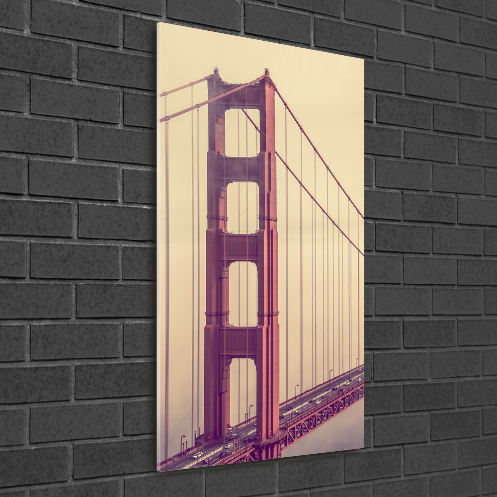 Print on a a glass San Francisco bridge