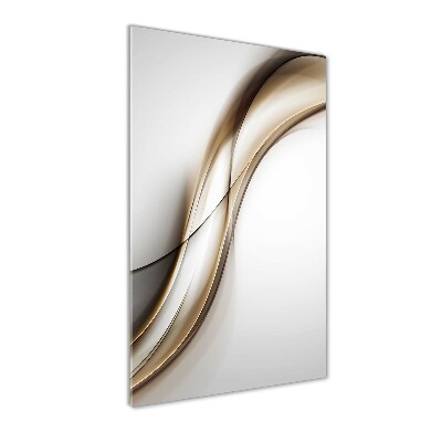 Wall art on glass Brown wave