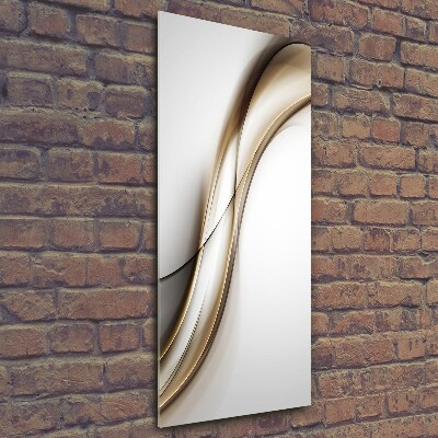 Wall art on glass Brown wave