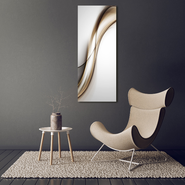 Wall art on glass Brown wave