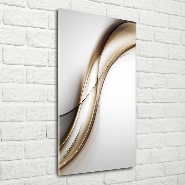 Wall art on glass Brown wave