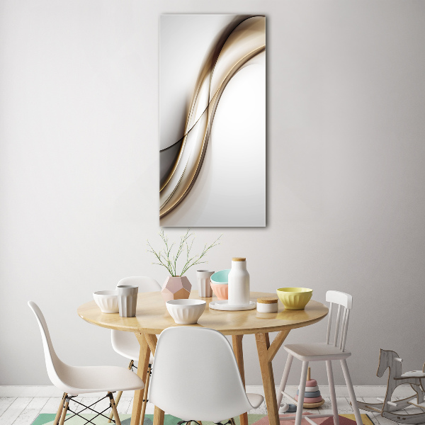 Wall art on glass Brown wave