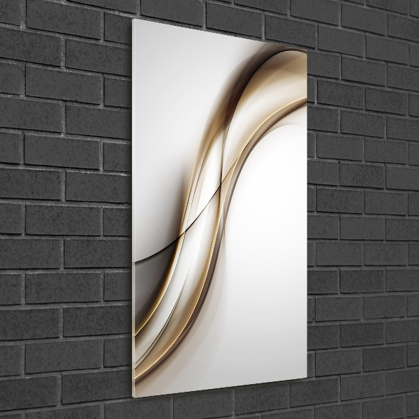 Wall art on glass Brown wave