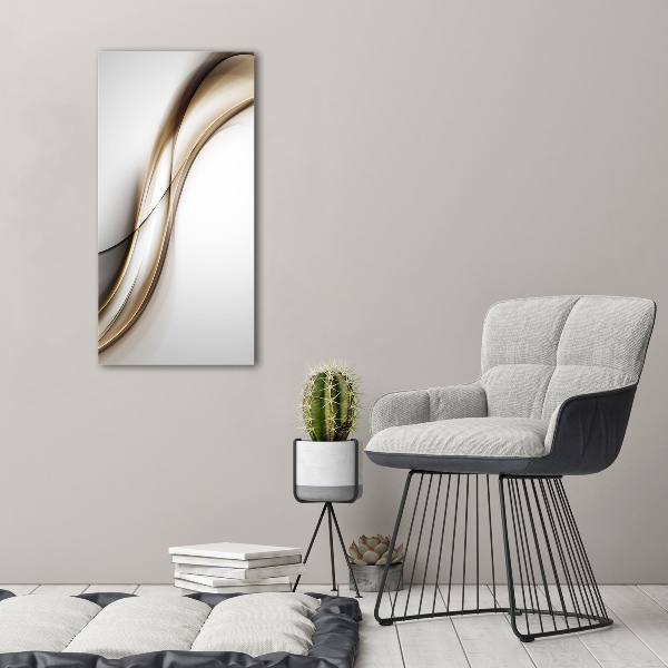 Wall art on glass Brown wave