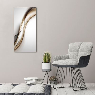 Wall art on glass Brown wave