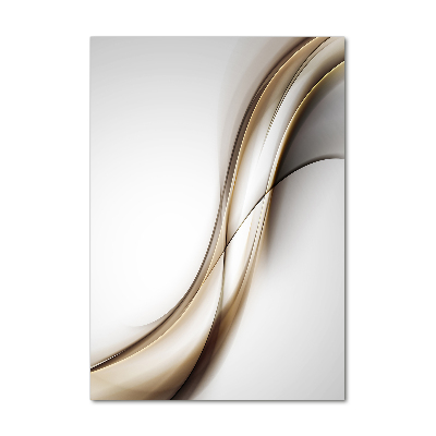 Wall art on glass Brown wave