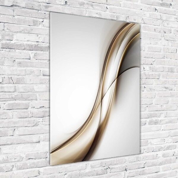 Wall art on glass Brown wave