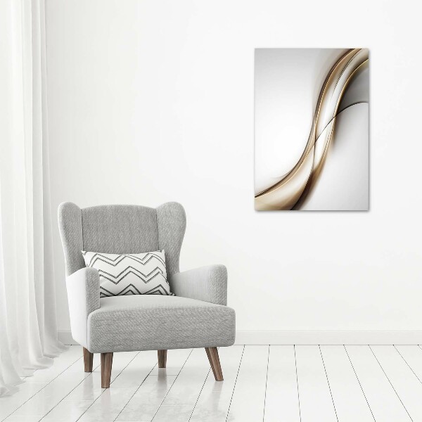 Wall art on glass Brown wave