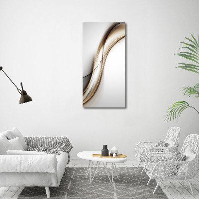 Wall art on glass Brown wave