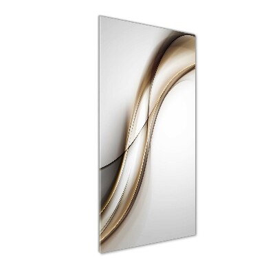 Wall art on glass Brown wave