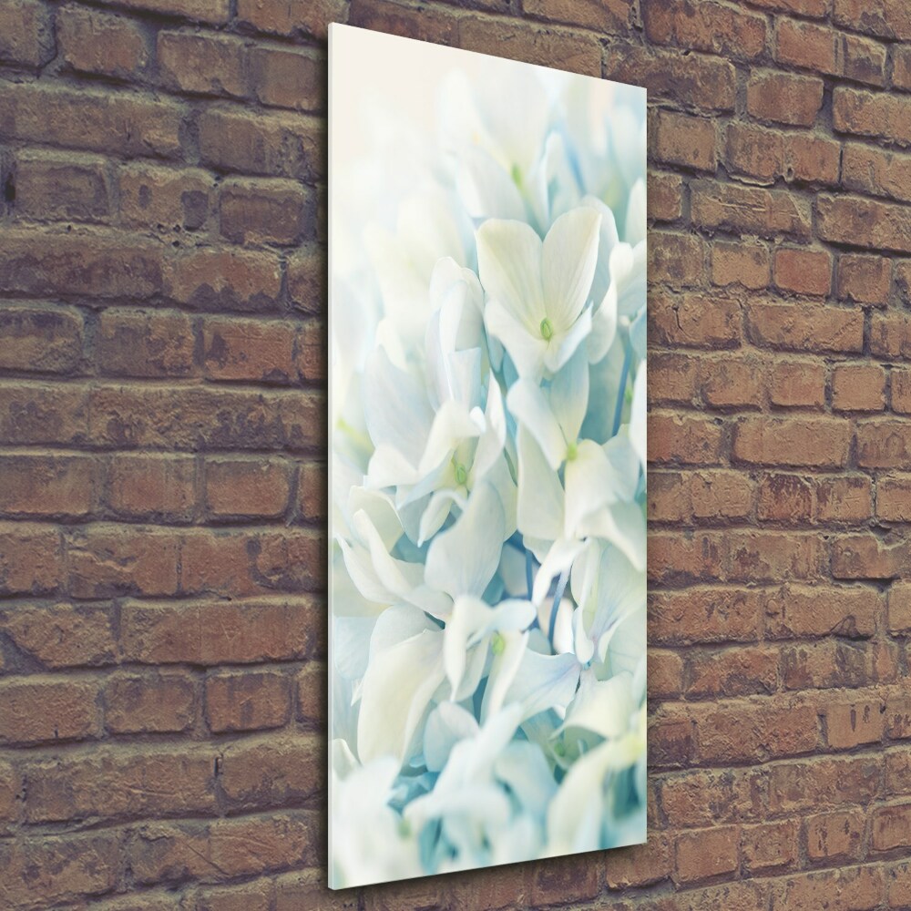 Glass picture wall art Hydrangea flower