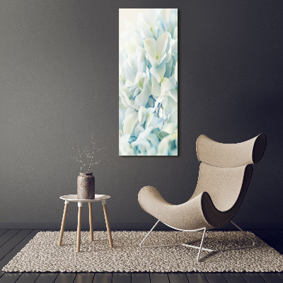 Glass picture wall art Hydrangea flower