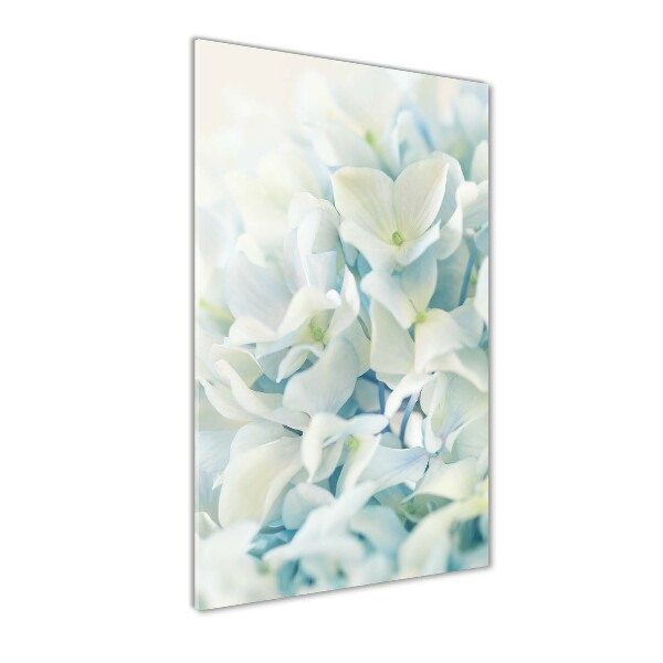 Glass picture wall art Hydrangea flower