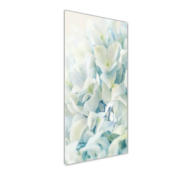 Glass picture wall art Hydrangea flower