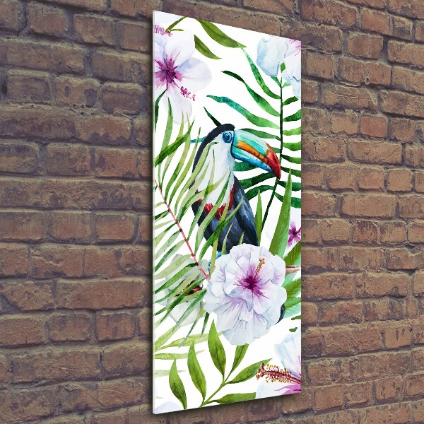 Glass picture wall art Hawaiian pattern