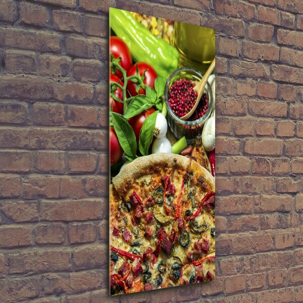 Photo printed on glass Pizza