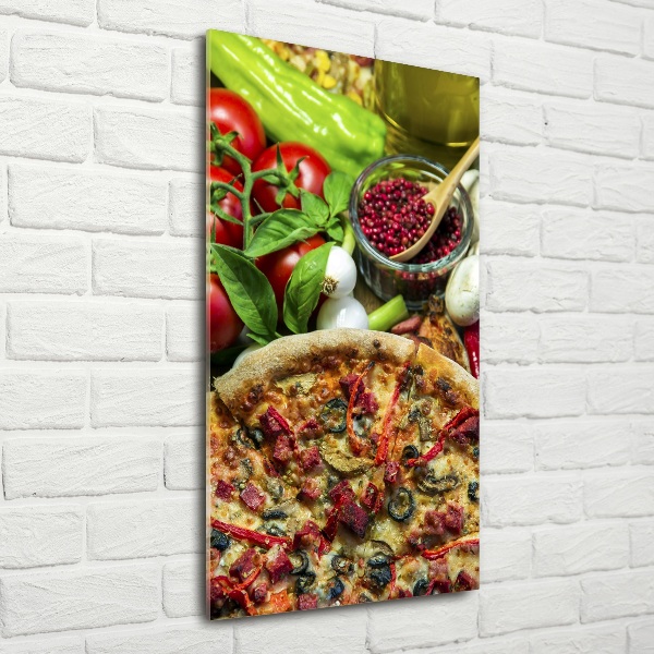 Photo printed on glass Pizza