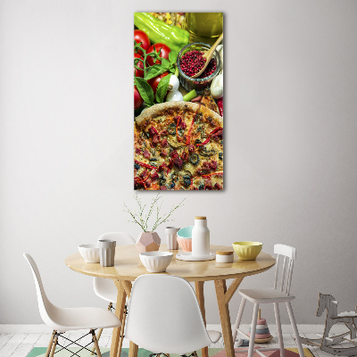 Photo printed on glass Pizza