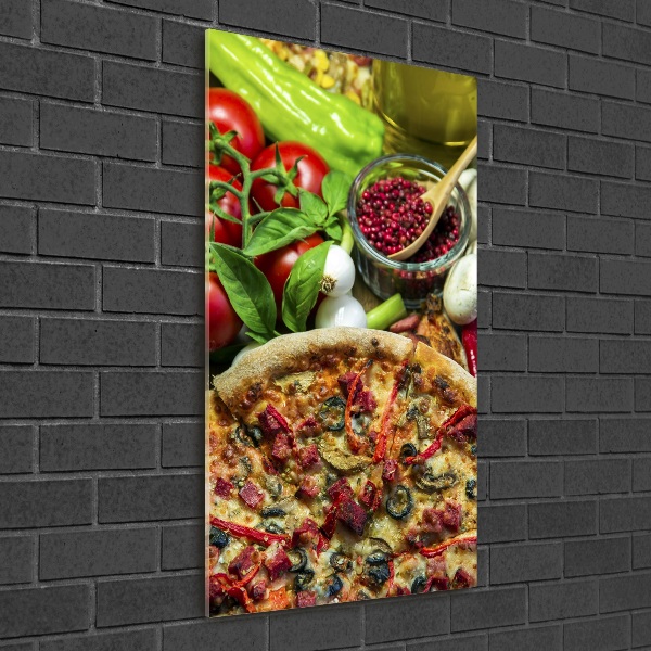 Photo printed on glass Pizza