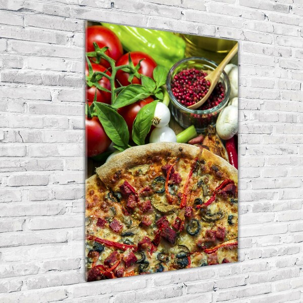 Photo printed on glass Pizza