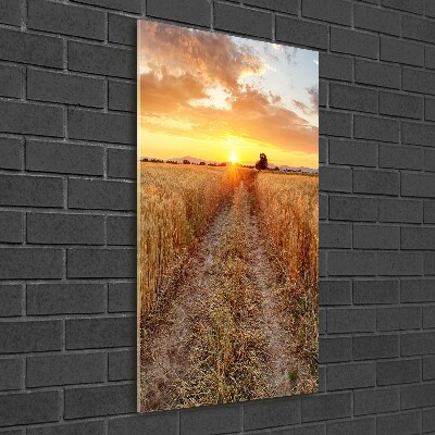 Print on a a glass Wheat field