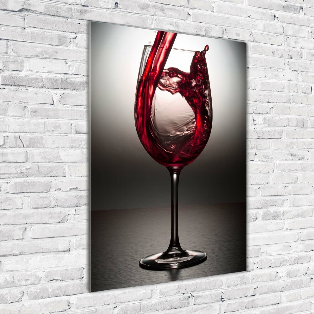 Photo printed on glass Red wine