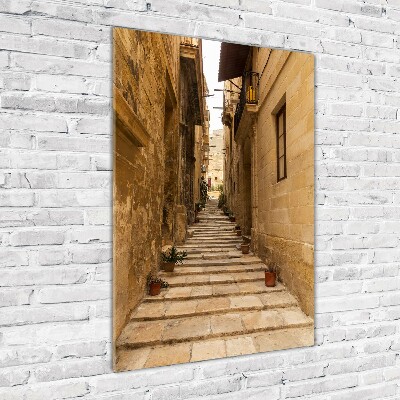 Wall art on glass Streets in Malta