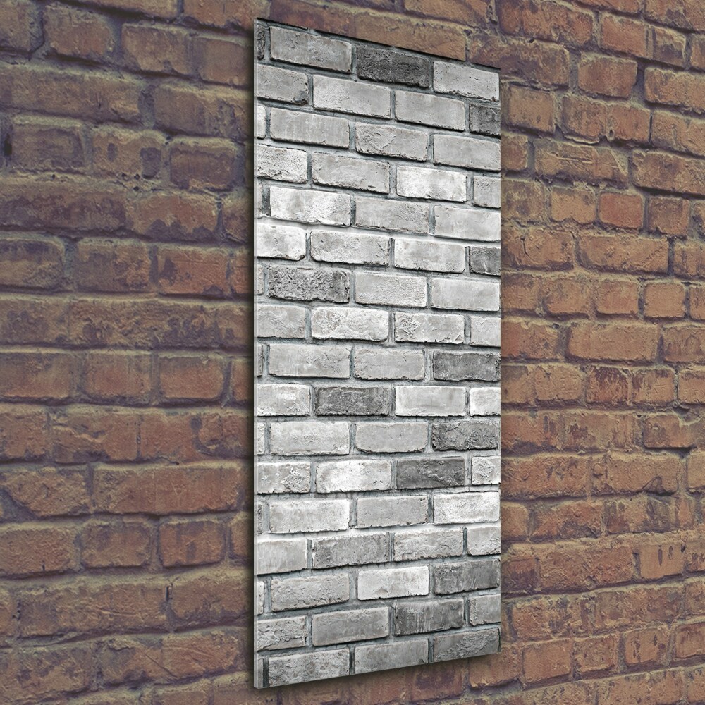 Print on a a glass Brick wall