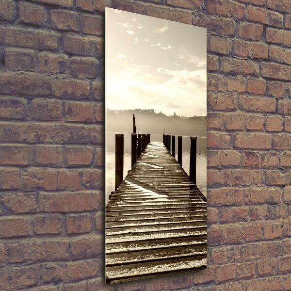 Wall art on glass Wooden pier