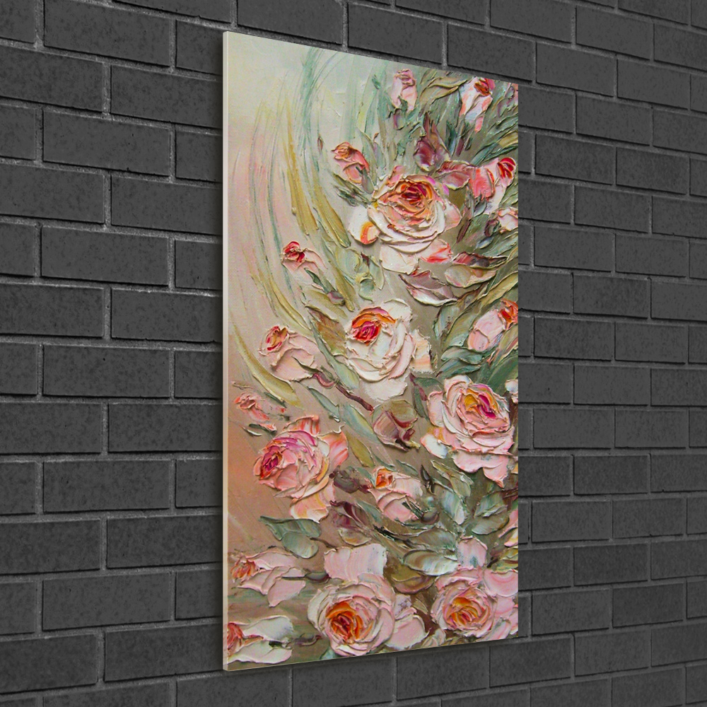 Photo printed on glass Roses