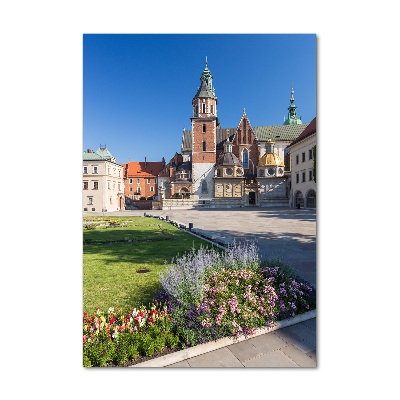 Wall art on glass Cracow Poland