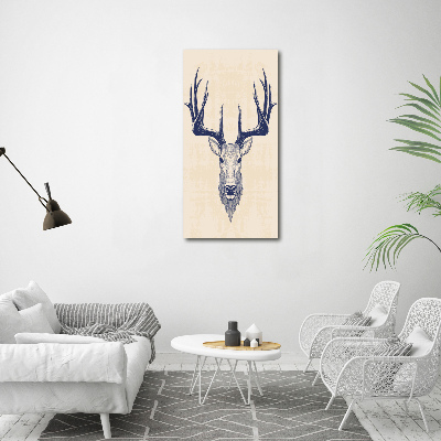 Print on a a glass Deer head