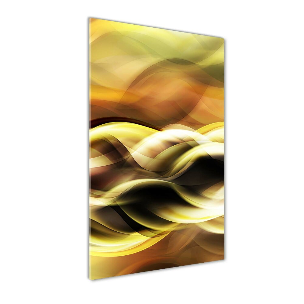 Glass wall art Golden light