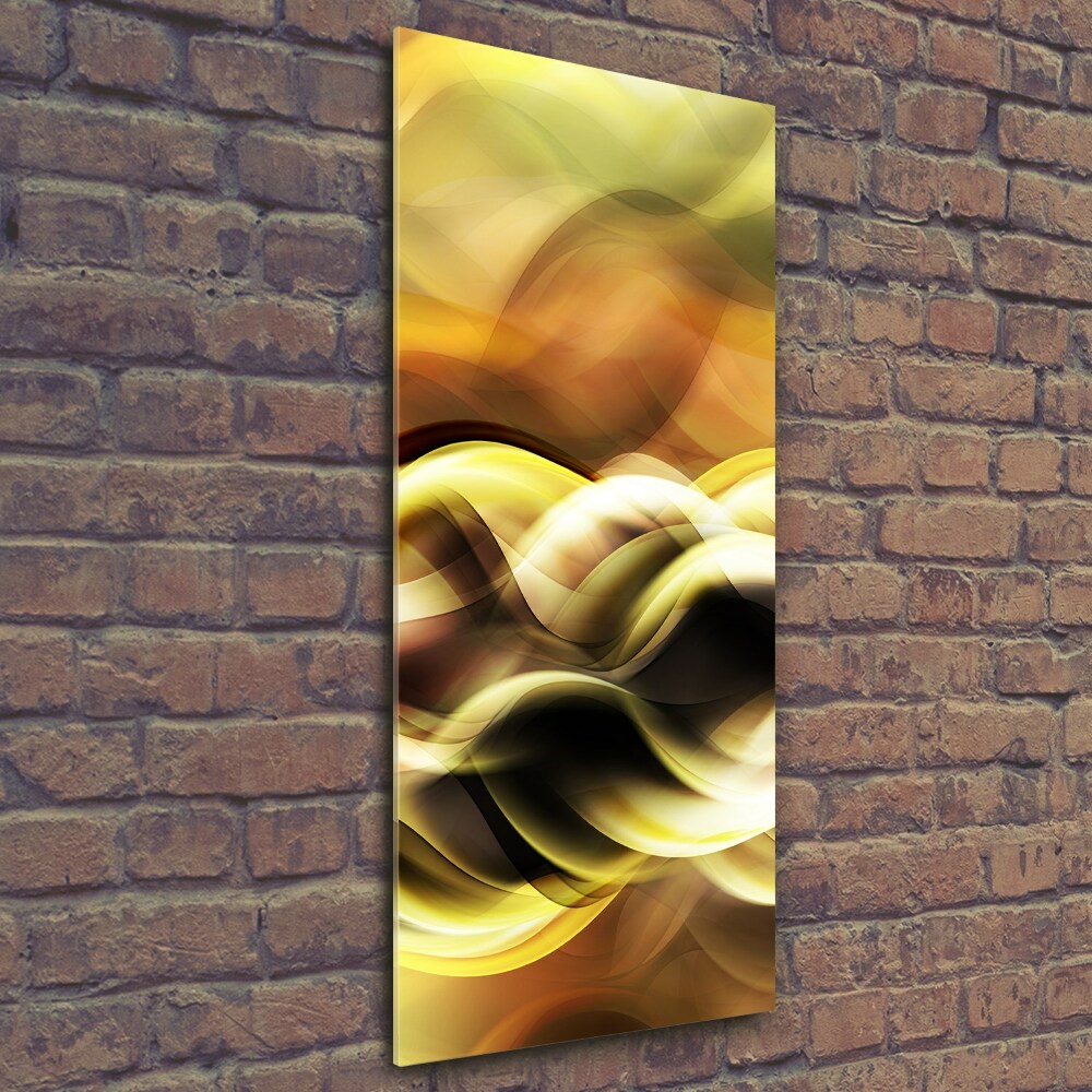 Glass wall art Golden light