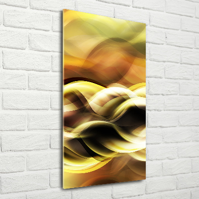 Glass wall art Golden light