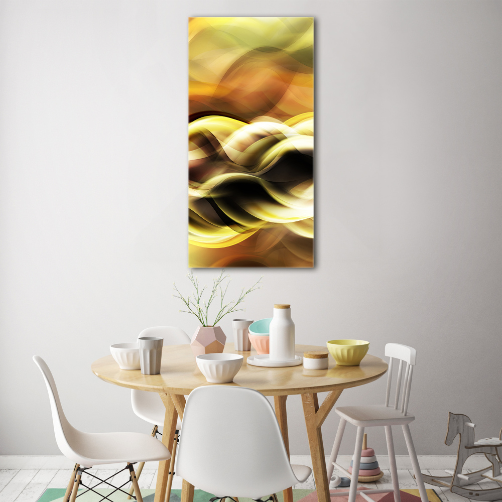 Glass wall art Golden light