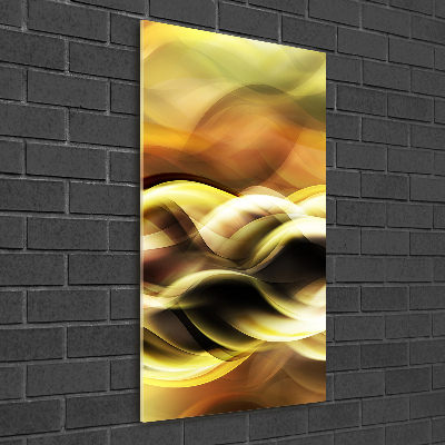 Glass wall art Golden light